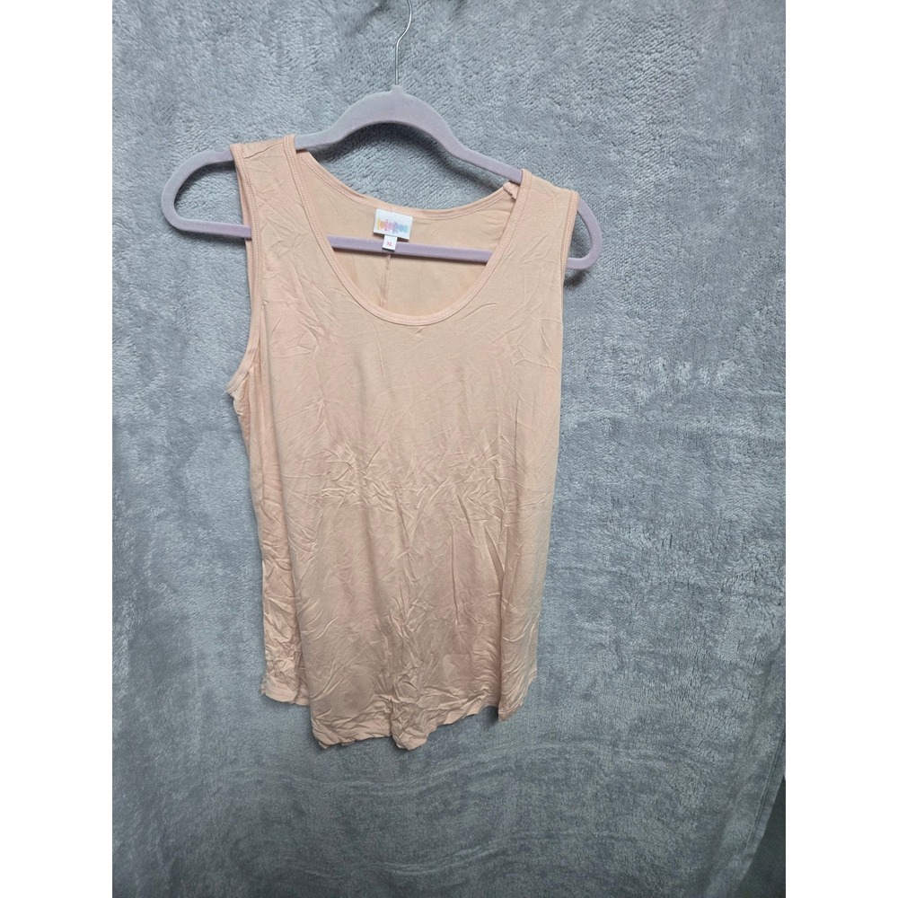 LuLaRoe Classic T Tank Top Peach Solid Scoop Neck Sleeveless XL